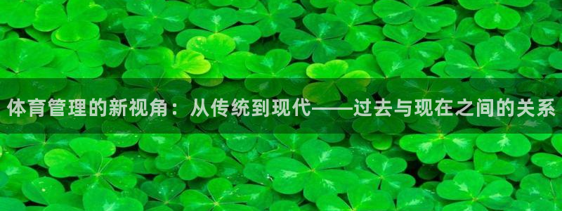 必一体育登录入口APP：体育管理的新视角：从传统到现代——过