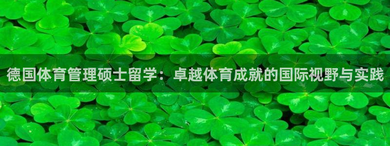 必一运动短信：德国体育管理硕士留学：卓越体育成就的国际视野与