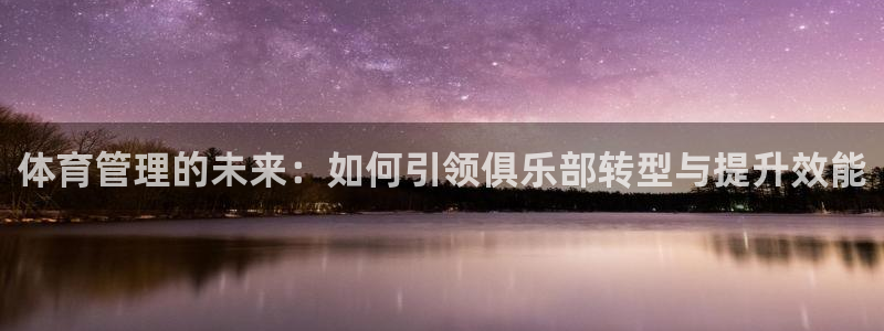 必一体育下载秀给网：体育管理的未来：如何引领俱乐部转型与提升